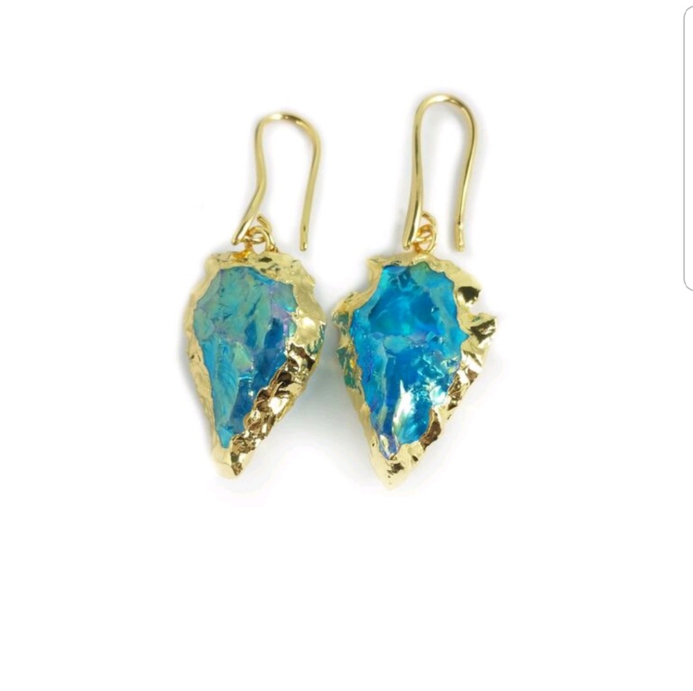Ocean Blue Crystal Earrings
